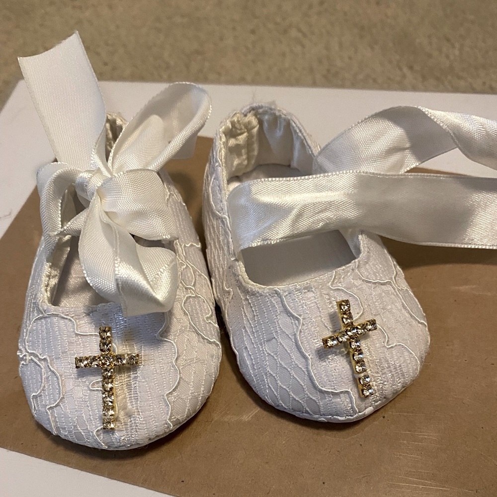 Infant baptism shoes